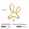 Women's Titanium Steel Gold Plated Non Fading Ring With Geometric Design Light Luxury Stainless Steel Jewelry And High End Accessories Electroplating Processing