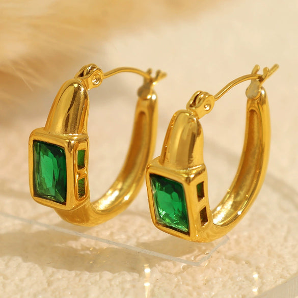 Women's 316L Stainless Steel Gold Plated Retro Geometric Artistic Earrings