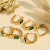 Women's 316L Stainless Steel Gold Plated Retro Geometric Artistic Earrings