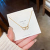 Women's Titanium Steel Heart Clavicle Chain Pendant Necklace
