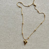 Women's Titanium Steel Heart Pendant Love Necklace With Snake Bone Chain Electroplated Style