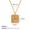 Women's 316L Stainless Steel Heart Shaped Inlaid Zircon Jewelry Set Earrings Necklace With Electroplating And Fashion Geometric Style