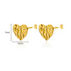 Women's Titanium Steel Heartshaped Bow Pendant Earrings Jewelry Electroplating Style