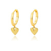 Women's Titanium Steel Heartshaped Bow Pendant Earrings Jewelry Electroplating Style