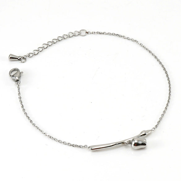 Women's 316L Stainless Steel Heartshaped Fashion Simple Bracelet With Electroplating Design
