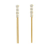 Women's 316L Stainless Steel High Grade Zircon Inlaid Earrings With Rhombus And Geometric Patterns