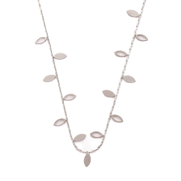 Women's Titanium Steel Hollow Leaves Necklace Electroplated Regular Chain Highend Niche Design