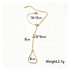 Women's Titanium Steel Hollow Oval Tassel Necklace And Bracelet Set Geometric O Chain Electroplated Simple Jewelry
