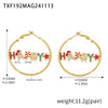 Women’s Titanium Steel Jewelry Set With Enamel Glaze Earrings Necklace And Bracelet Simple Electroplated Design