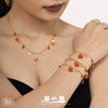 Women’s Titanium Steel Jewelry Set With Enamel Glaze Earrings Necklace And Bracelet Simple Electroplated Design