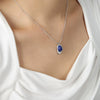 Women's Titanium Steel Jewelry Set With French Arc Triangle Earrings And Pendant Necklace Inlaid With Natural Stone And Electroplating Design