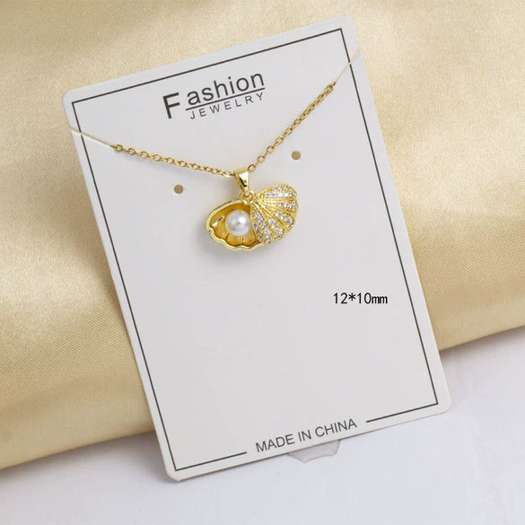 Women's Titanium Steel Jewelry With Animal Zodiac Pattern O Word Chain And Mixed Gemstone Pendant Electroplated