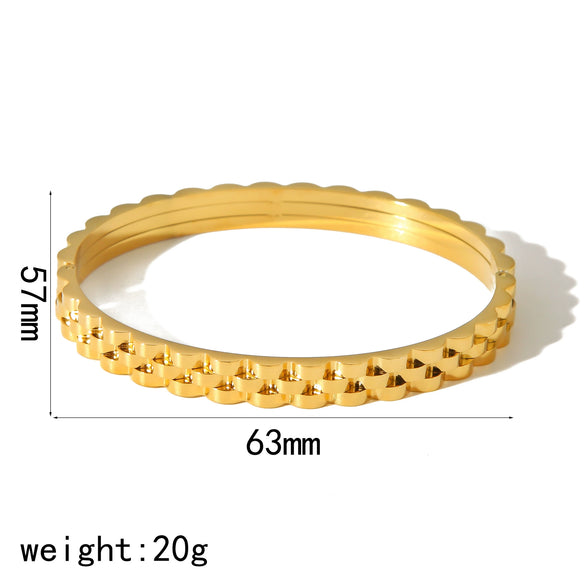 Women's Titanium Steel 18K Gold Electroplated Ushaped Geometric Earrings