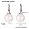 Women's Titanium Steel Lapis Lazuli Geometric Crescentshaped Electroplated Doublelayer Stacked Necklace And Imitation Pearl Earrings Combination
