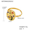 Women's 316L Stainless Steel Light Luxury Geometric Ring And Bracelet With Electroplating