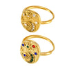 Women's 316L Stainless Steel Light Luxury Geometric Ring And Bracelet With Electroplating