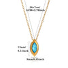 Women's Titanium Steel Marquise Diamond Geometric Pendant Necklace With Gold Plated Finish And Regular Chain