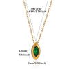 Women's Titanium Steel Marquise Diamond Geometric Pendant Necklace With Gold Plated Finish And Regular Chain