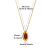 Women's Titanium Steel Marquise Diamond Geometric Pendant Necklace With Gold Plated Finish And Regular Chain