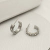 Women's Titanium Steel Minimalist Geometric Open Earrings With Letters Numbers Text And Polishing Treatment