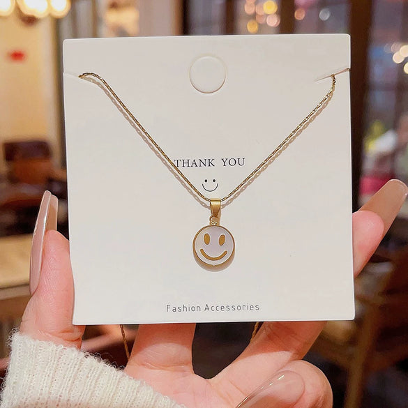 Women's Titanium Steel Moon And Rabbit Pendant Necklace With Mixed Gem Inlay And Electroplating Cartoon Animal Style