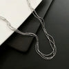 Women's Titanium Steel Multilayer Clavicle Chain With Geometric Design And Polishing Treatment