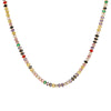 Women's Titanium Steel Necklace And Bracelet Jewelry Set With Colorful Zircon Geometric Design Electroplated Light Luxury Fashion Accessories