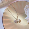 Women's Titanium Steel Necklace With Mixed Gem Inlay And Geometric Design