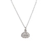 Women's Titanium Steel Necklace With Mixed Gem Inlay And Geometric Design