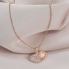 Women's Titanium Steel Necklace With Mixed Gem Inlay And Geometric Design