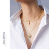 Women's Titanium Steel Necklace With Shell Daisy Flower Pendant And Electroplated Floral Design