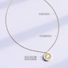 Women's Titanium Steel Necklace With Shell Daisy Flower Pendant And Electroplated Floral Design