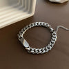 Women's Titanium Steel Nonfading Cuban Chain Necklace With Geometric Design And Hiphop Style