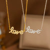 Women's Titanium Steel O Chain Necklace With Electroplated Copper Zircon Letter Pendant Light Luxury Style