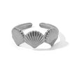 Women's Titanium Steel Ocean Life Starfish Shell Jewelry Set With 18K Gold Plated Electroplating And O Chain