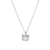 Women's Titanium Steel Ochain Necklace With Cat's Eye Pendant And Mixed Gem Inlay And Diamond Design Animal Style