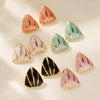 Women's Titanium Steel Oil Dripping Irregular Geometric Triangular Earrings