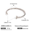 Women's Titanium Steel Open Bracelet With Geometric Style And Electroplating Treatment