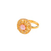 Women's Titanium Steel Open Ring With Fourleaf Clover Real Gold Plated Little Fresh Style