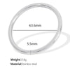 Women's 316L Stainless Steel Plain Ring Smooth Bracelet Geometric Style 18K Gold Plated Jewelry