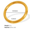 Women's 316L Stainless Steel Plain Ring Smooth Bracelet Geometric Style 18K Gold Plated Jewelry