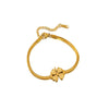 Women's Titanium Steel Plants And Flowers Style Electroplated Clavicle Chain Bracelet Earrings Set