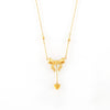 Women's 316L Stainless Steel Plated 18K True Gold Love Tassel Bow Geometric Light Luxury Collarbone Necklace