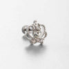 Women's Titanium Steel Princess Style Earrings With Inlaid Zircon Bow Kitten Saturn Crown Shapes