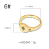 Women's Titanium Steel Ring With Geometric Design Light Luxury Style And Three Diamond Inlay Vacuum Plating