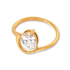 Women's Titanium Steel Ring With Water Drop Diamond And Geometric Design Fashion Style