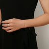 Women's Titanium Steel Round Zircon Ring With Electroplated Gypsophila Style Fashion Jewelry
