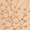 Women's Titanium Steel Sea Life Style Necklace And Bracelet With Plants Flowers Pattern