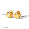 Women's Titanium Steel Semicircle Earrings With Geometric Style And Electroplating Process