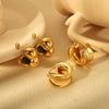 Women's Titanium Steel Semicircle Earrings With Geometric Style And Electroplating Process